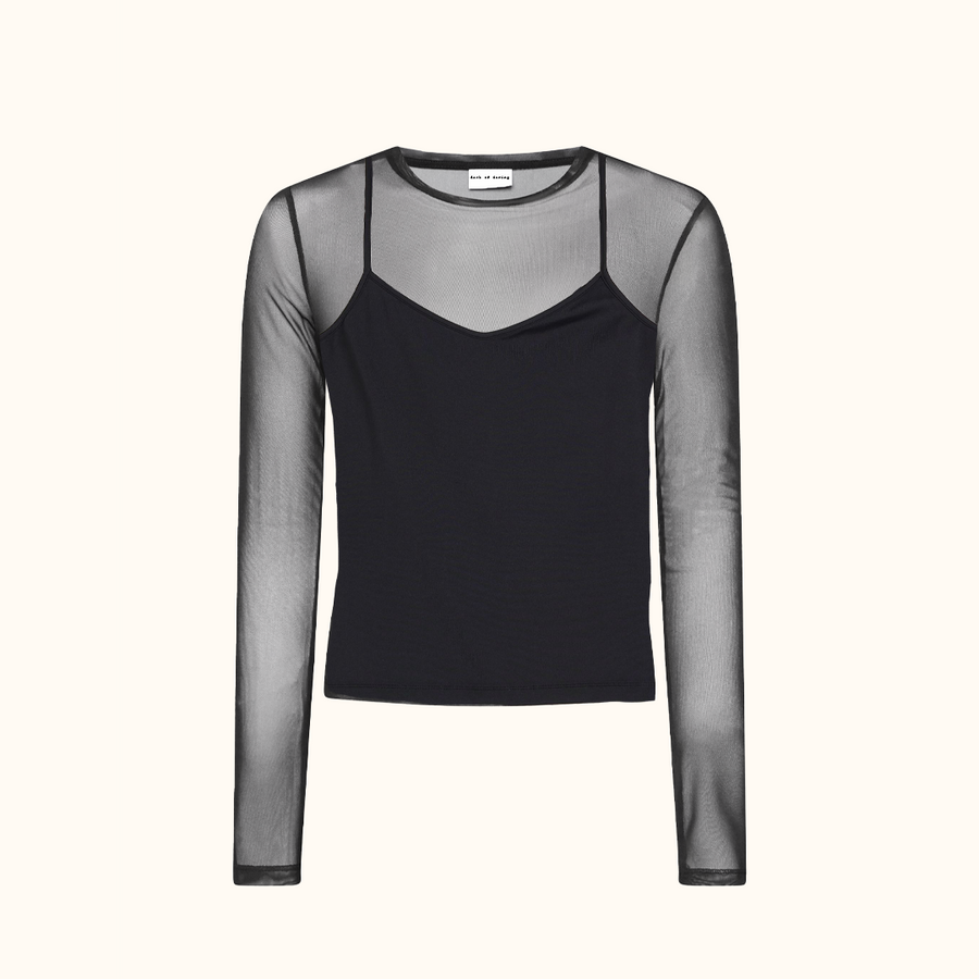 Lucy Mesh Top - Black